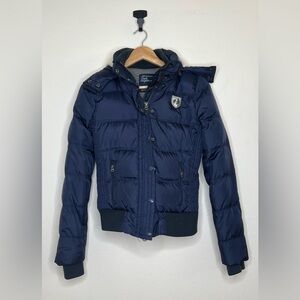 American Eagle Medium Faux Fur Hooded Jacket